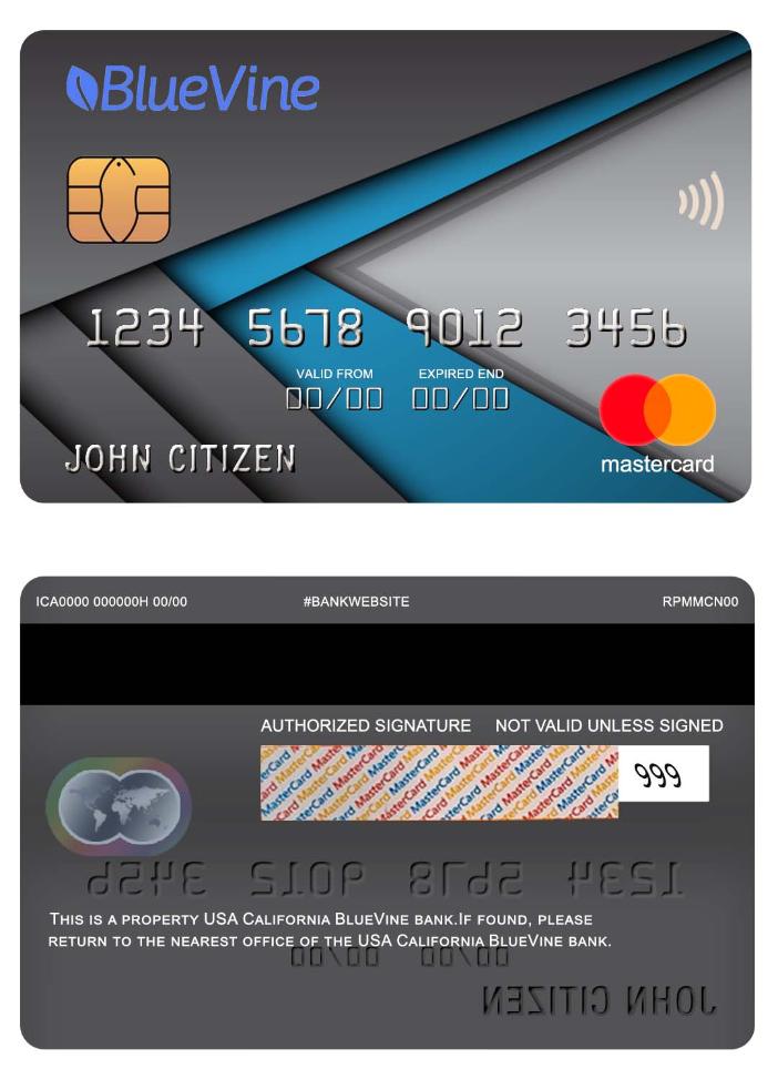 USA California BlueVine bank mastercard